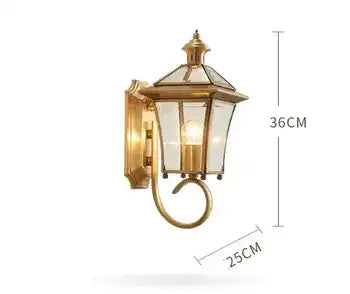 Gold wall lamp outdoor waterproof wall mount light N-Lighten
