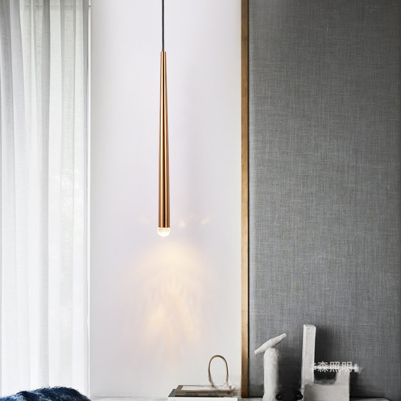 Brass Pendant Light hanging view brass finish N-Lighten