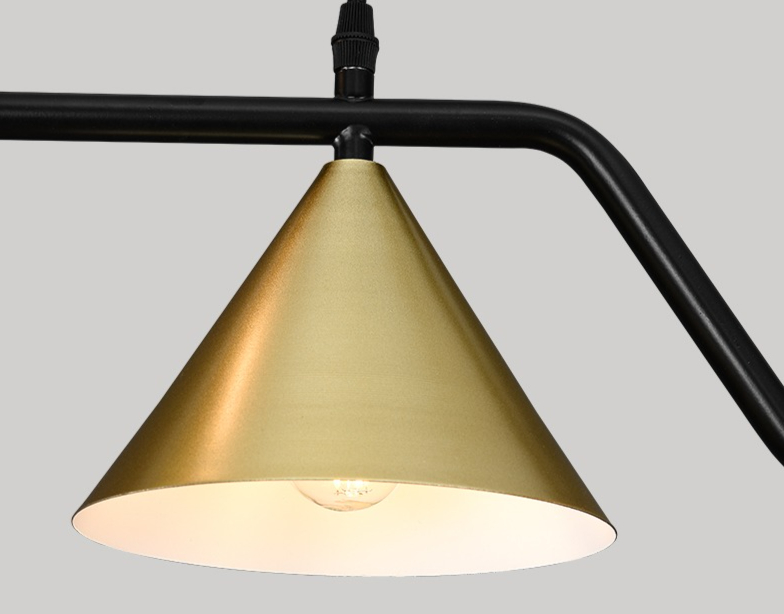 Black Linear Chandelier dimensions diagram black finish N-Lighten