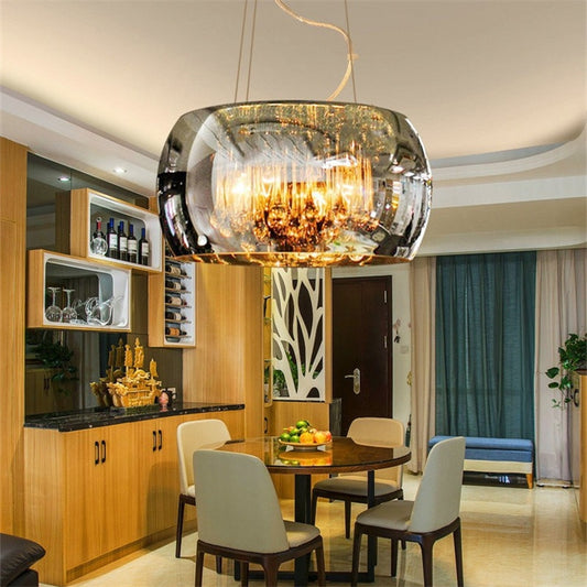 Clear Crystal Pendant Light pendant light clear finish N-Lighten