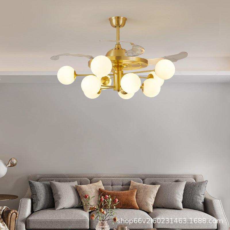 Gold Fan Chandelier ceiling fan chandelier gold finish N-Lighten