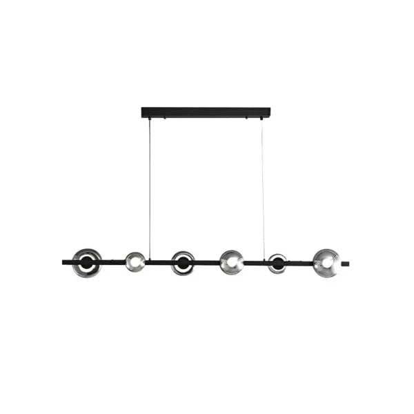 Black Chandelier linear chandelier black finish N-Lighten side view