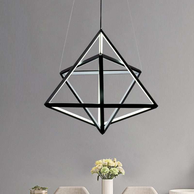 Triangle black chandelier pendant light N-Lighten