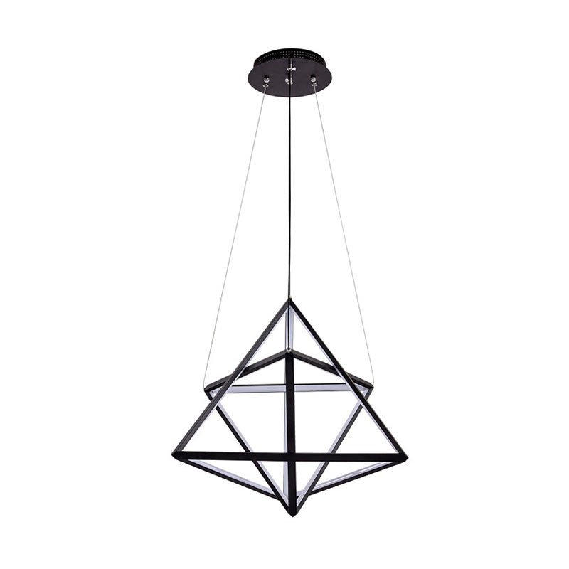 Geometric black chandelier dining room light N-Lighten