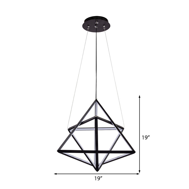 Minimal black chandelier ceiling pendant N-Lighten