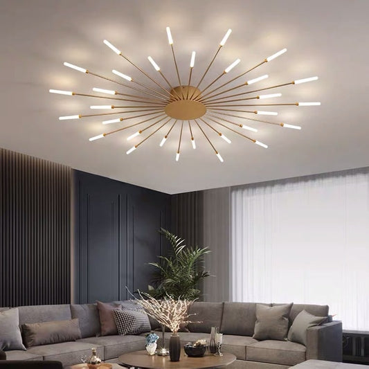 White Chandelier ceiling chandelier white finish N-Lighten