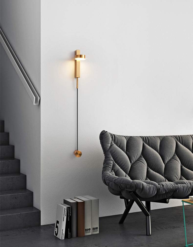 Gold Wall Lamp dimensions diagram N-Lighten