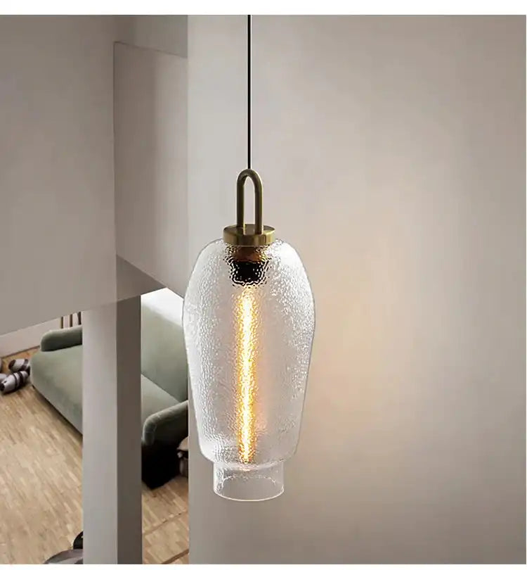 Nordic smoke glass pendant light lifestyle by N-Lighten