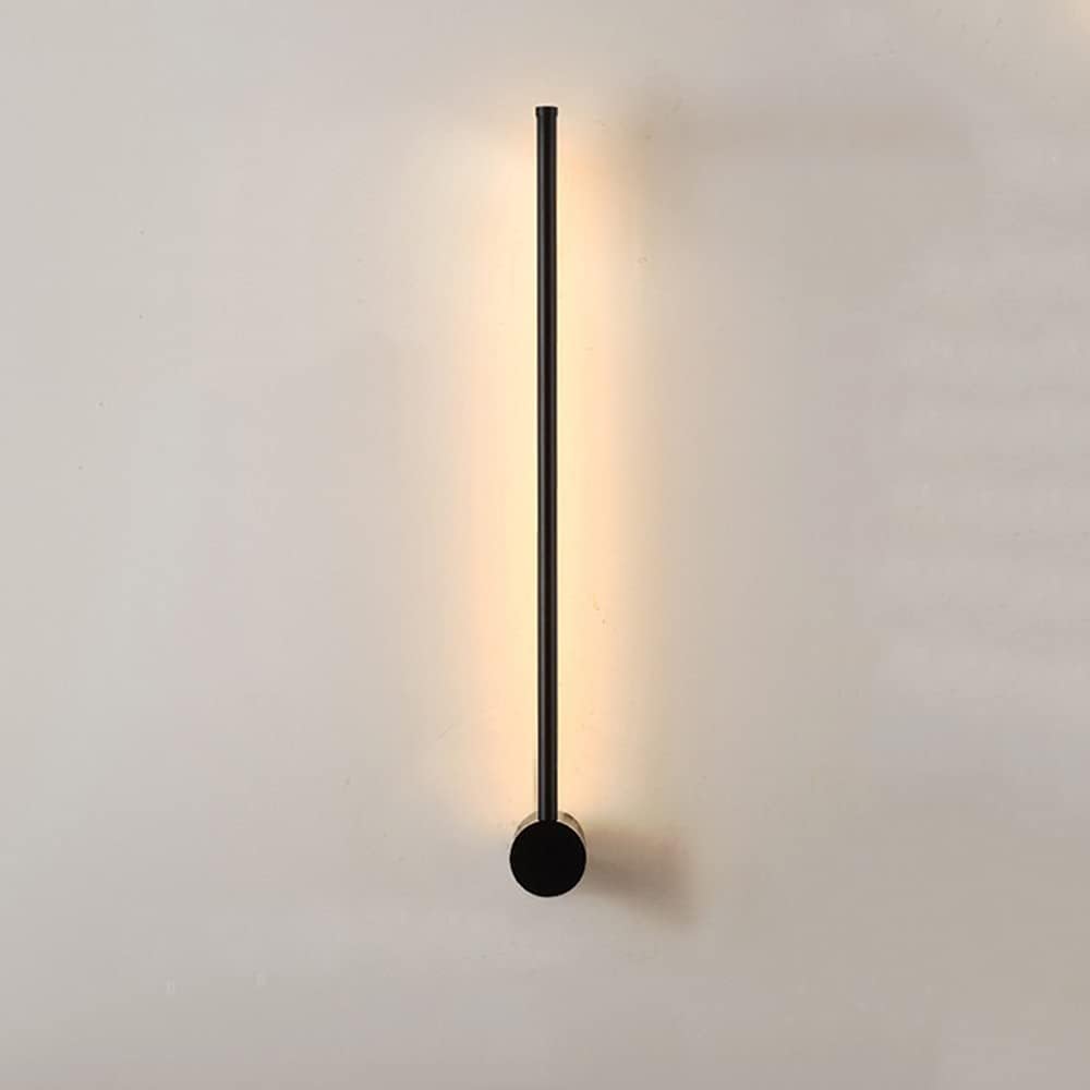 Modern linear LED black wall lamp for bedside N-Lighten