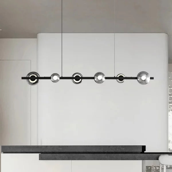 Black Chandelier modern bar chandelier black finish N-Lighten angle view