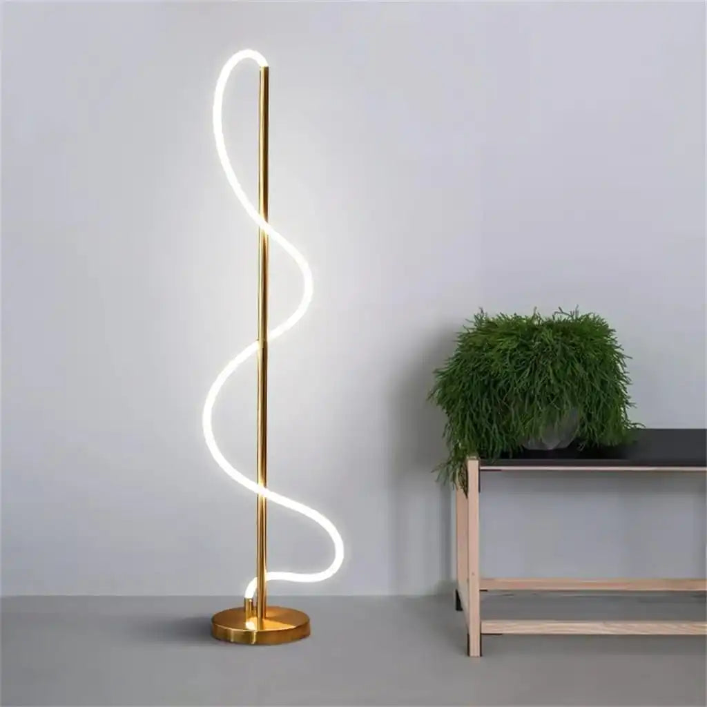 Gold Floor Lamp floor lamp electroplated metallic finish N-Lighten