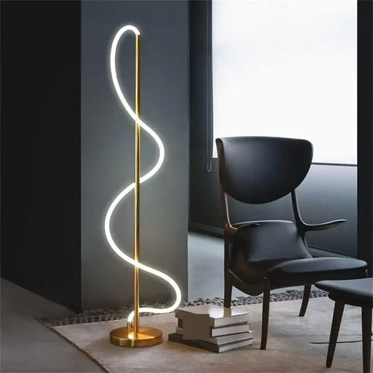 Gold Floor Lamp floor lamp electroplated metallic finish N-Lighten