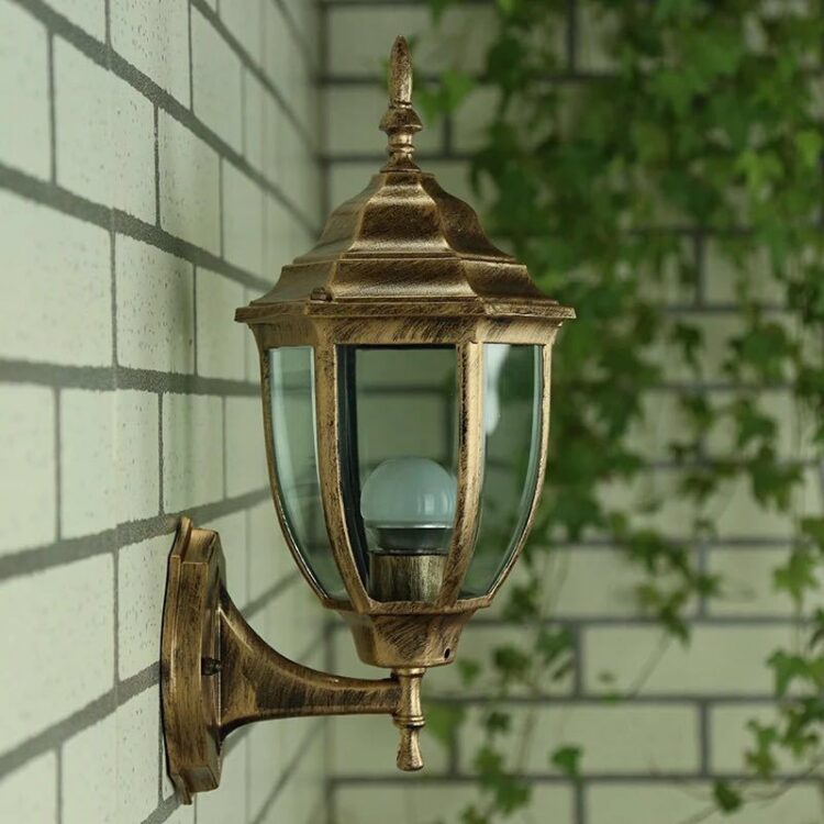 Black Outdoor Wall Lamp wall lamp black finish N-Lighten - installed look
