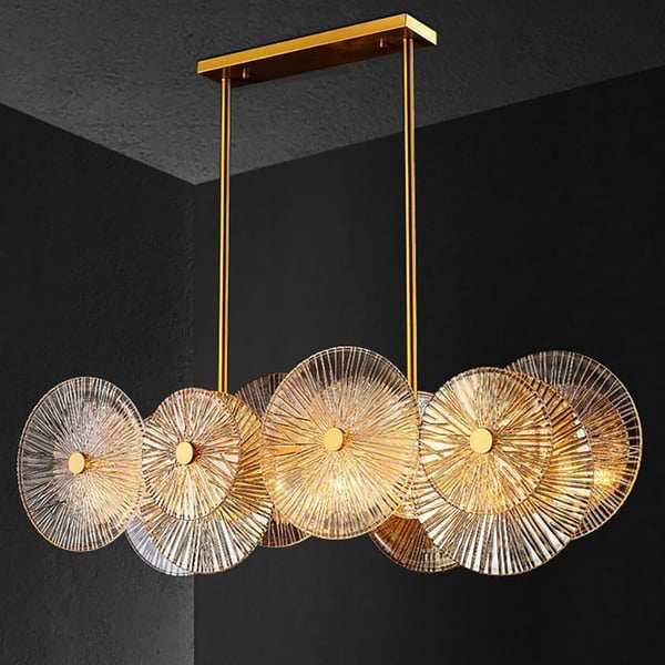 Brass Pendant Light 7-light kitchen island pendant N-Lighten