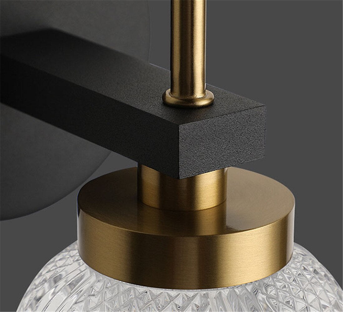 Contemporary black gold wall lamp for bedroom N-Lighten