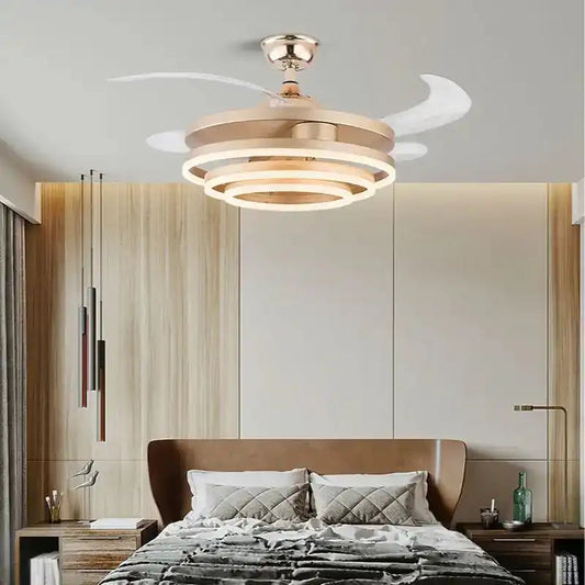 Golden Ceiling Fan Chandelier ceiling fan chandelier gold finish N-Lighten