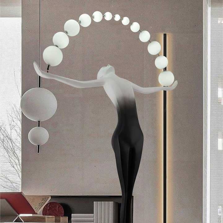Black and White Floor Lamp floor lamp black & white finish N-Lighten