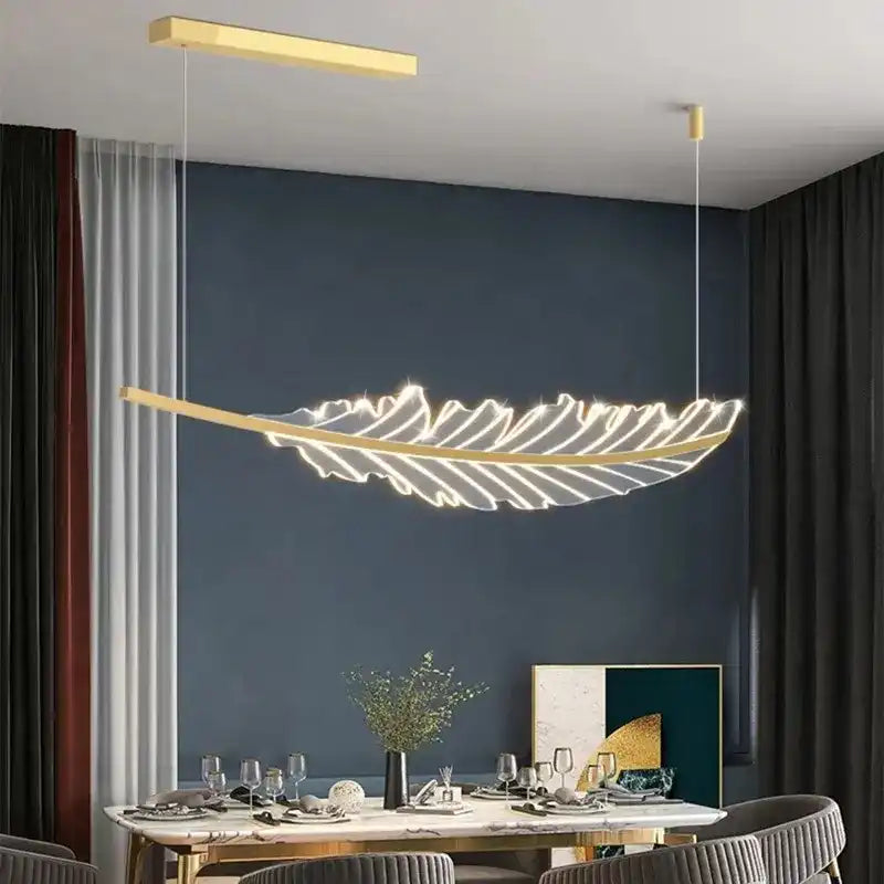 Gold Leaf Chandelier modern chandelier gold finish N-Lighten