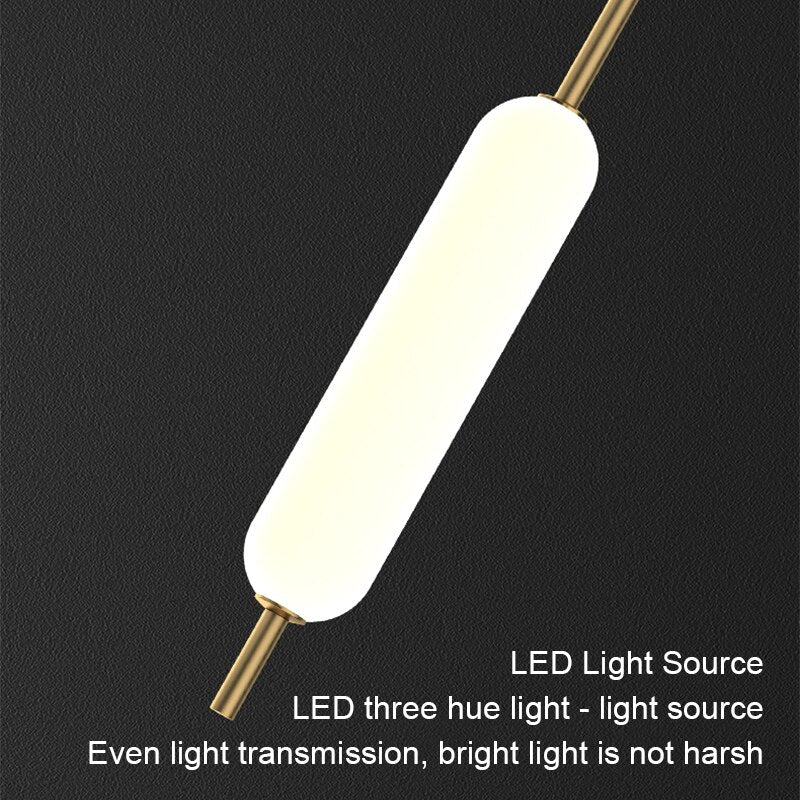 Modern minimalist brass pendant lamp bedside N-Lighten