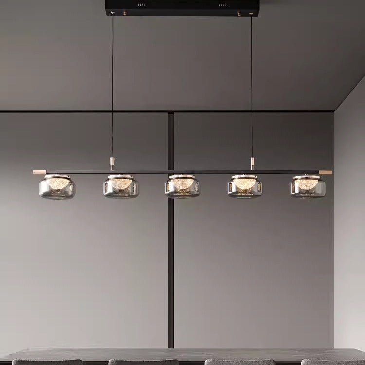 Black Linear Chandelier linear chandelier black finish N-Lighten