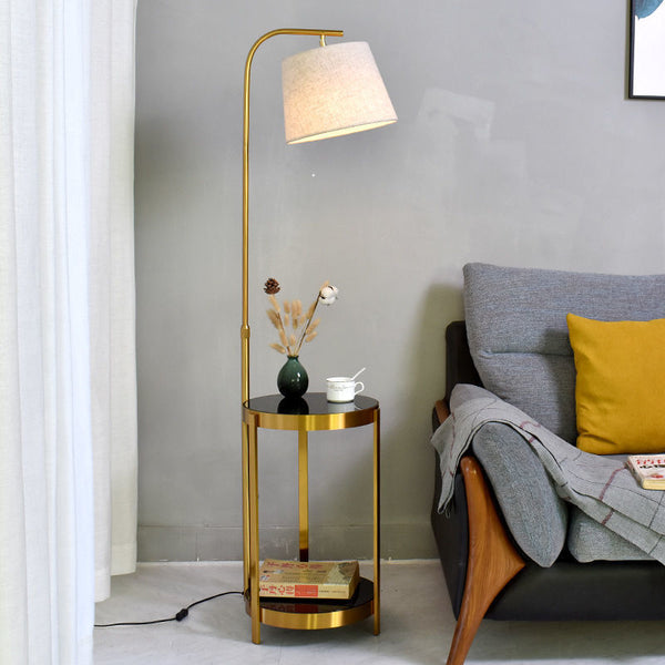 Valenza Multi-tone Floor Lamp | N-Lighten | Integrated Shelf Living Room