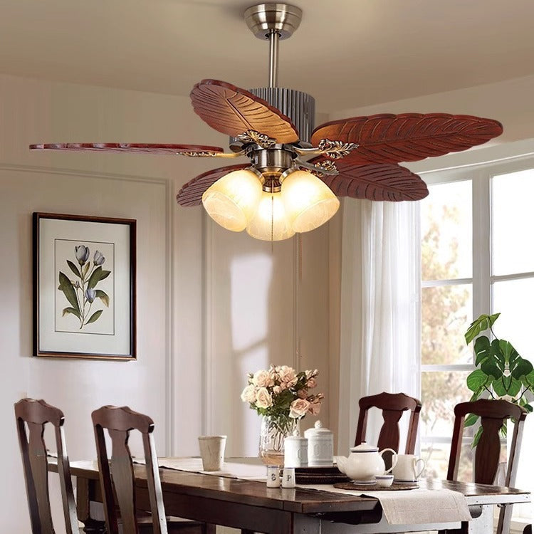 Brass Fan Chandelier ceiling fan light brass finish N-Lighten