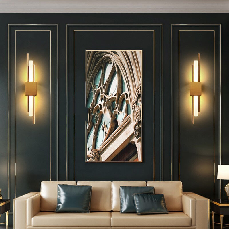 Modern acrylic grid wall lamp close-up - N-Lighten