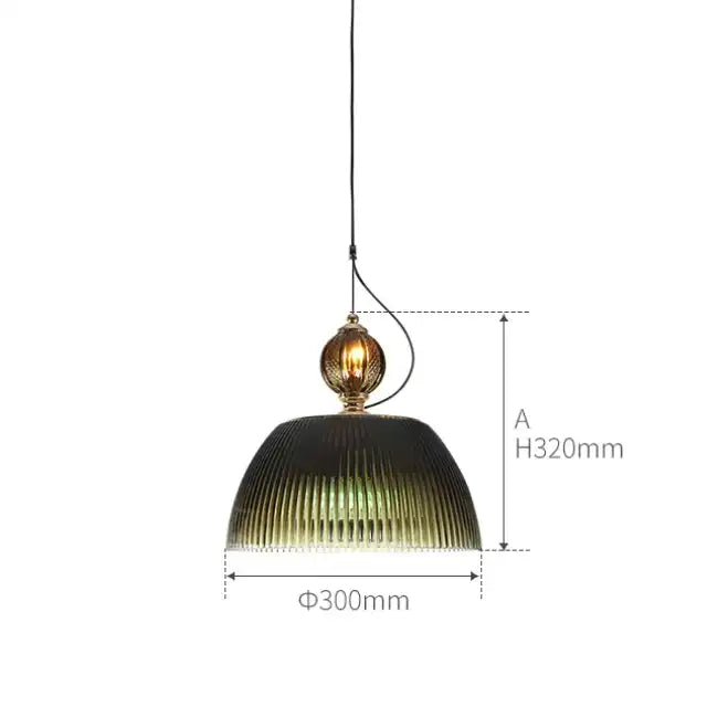 Amber glass shade pendant light lifestyle N-Lighten