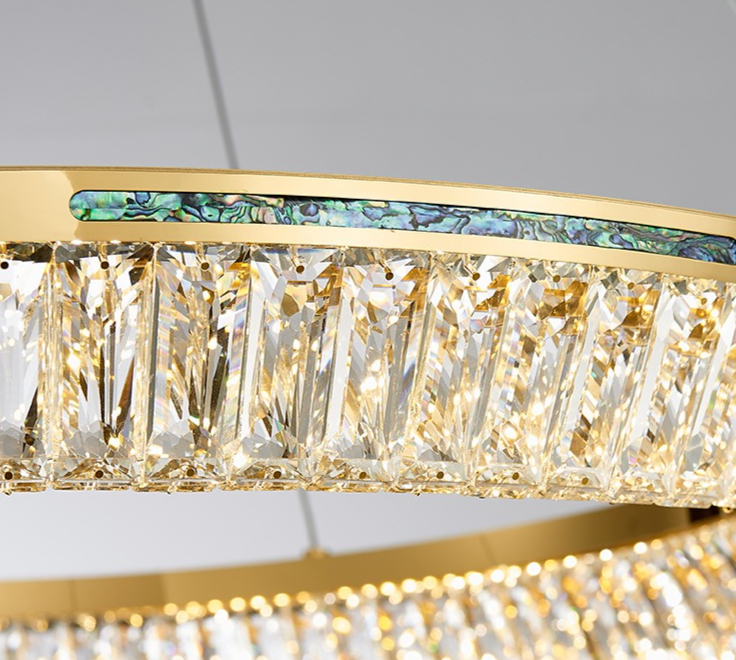 Crystal Ring Chandelier chandelier angle crystal finish N-Lighten