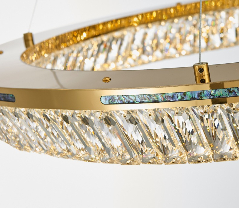 Crystal Ring Chandelier chandelier dimensions crystal finish N-Lighten