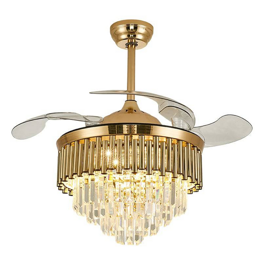Gold Fan Chandelier fan chandelier gold N-Lighten