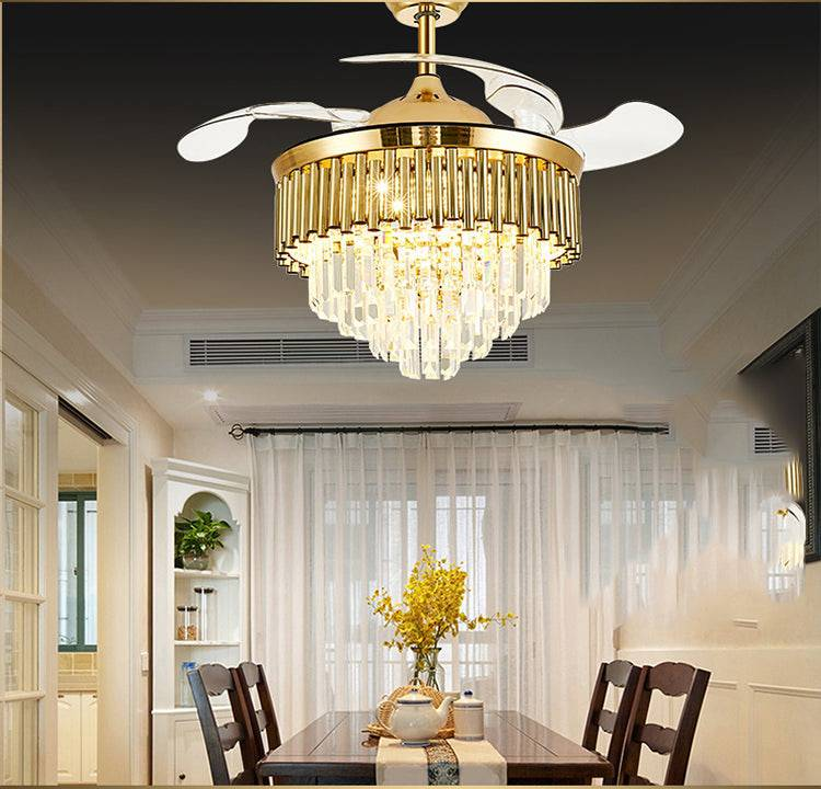 Gold Fan Chandelier fan chandelier gold N-Lighten view 3