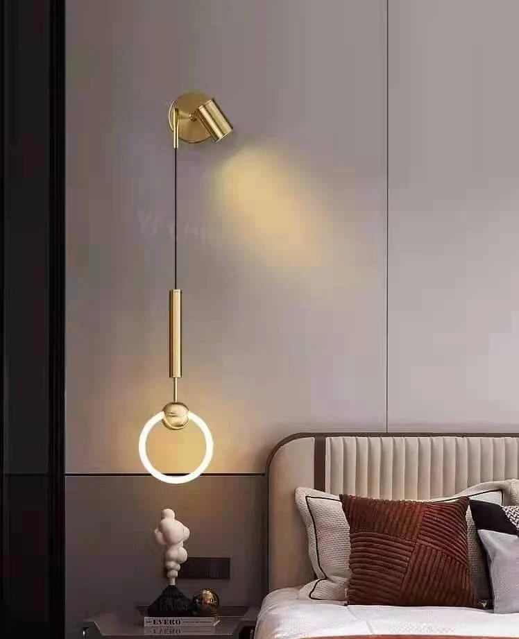 Gold Bedside Hanging Light