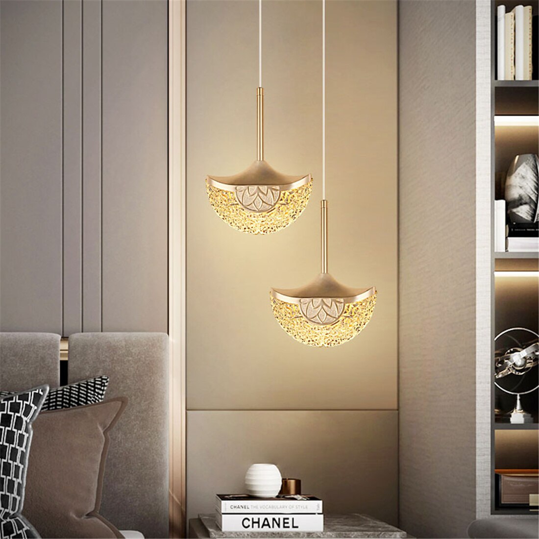 Gold Pendant Light single head pendant light gold finish N-Lighten