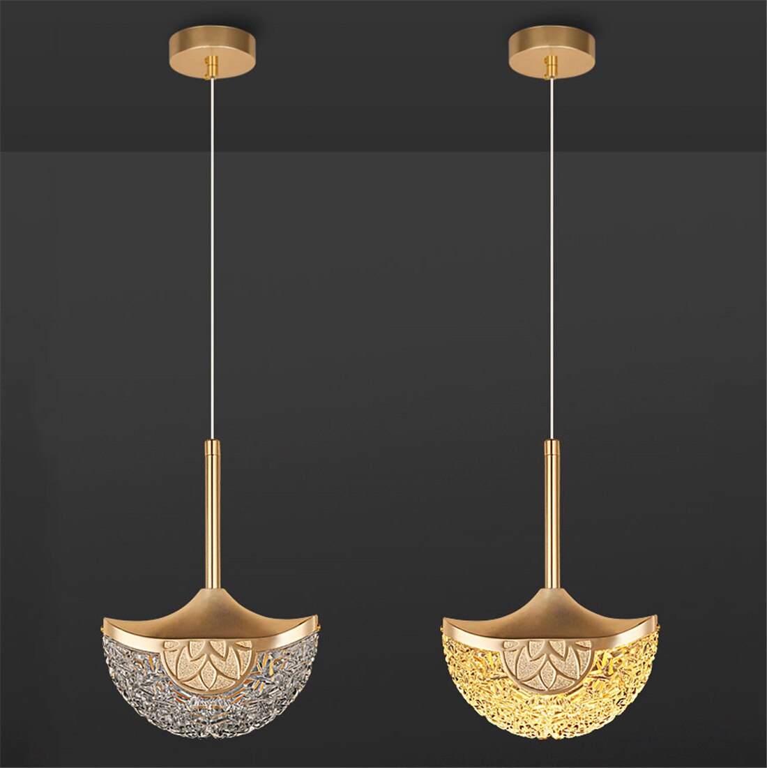 Gold Pendant Light modern pendant light gold finish N-Lighten