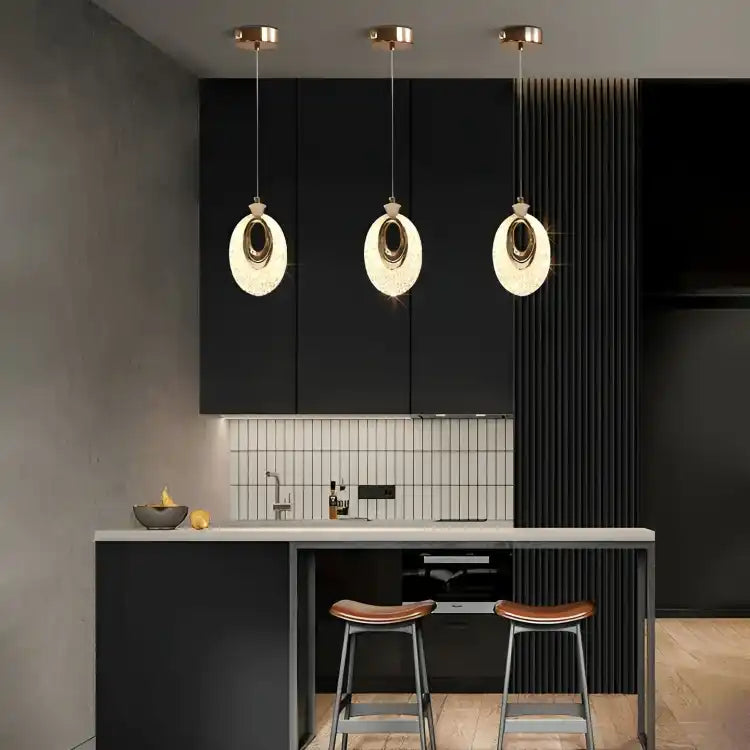 Pendant light alternate angle white acrylic N-Lighten