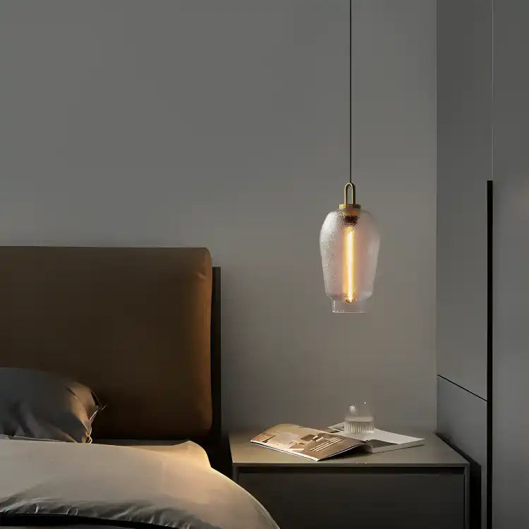 N-Lighten smoke glass pendant light close-up