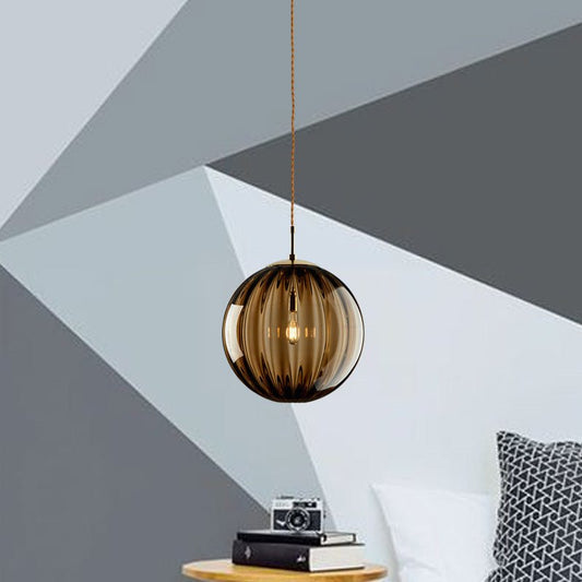 Amber Aura Pendant Lamp | N - Lighten | Postmodern Glass Glow for Bedside & Foyer - N - Lighten