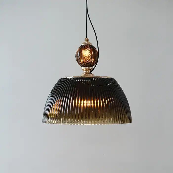 Ambercrest Vintage Glass Shade Pendant Lamp | N - Lighten | Warm Glow for Kitchen & Dining - N - Lighten