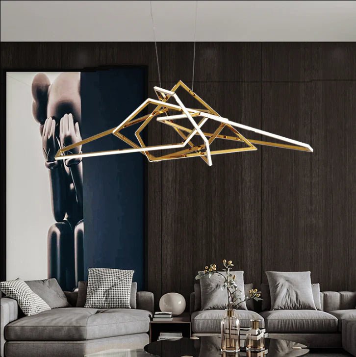 Aurelia Arc Gold Chandelier | N - Lighten | Built - in LED 3in1 for Dining & Foyer - N - Lighten