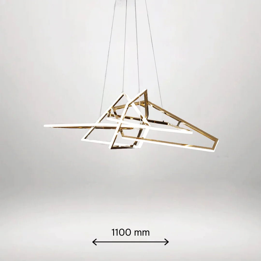 Aurelia Arc Gold Chandelier | N - Lighten | Built - in LED 3in1 for Dining & Foyer - N - Lighten