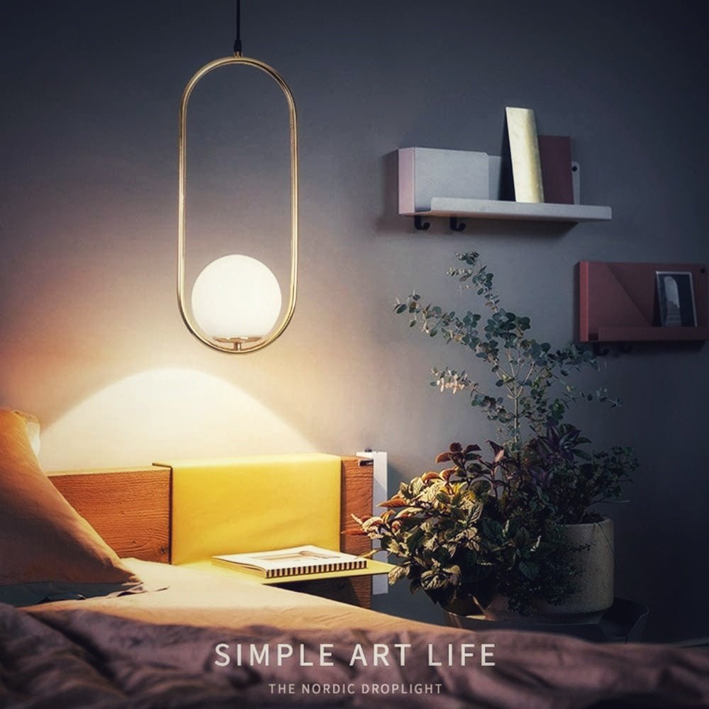 Aurelia Beam Gold Pendant Light | N - Lighten | Spotlight Accent for Bedside & Sofa Corners - N - Lighten