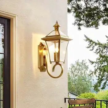 Aurelia Glass Outdoor Wall Lamp | N - Lighten | Waterproof Warm White for Gate & Patio - N - Lighten