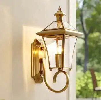 Aurelia Glass Outdoor Wall Lamp | N - Lighten | Waterproof Warm White for Gate & Patio - N - Lighten