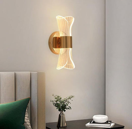 Aurelia Gold Wall Lamp | N - Lighten | Sculptural Glow for Bedroom & Living Room - N - Lighten