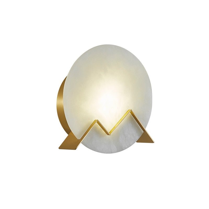 Aurelia Marble Copper Wall Lamp | N - Lighten | Built - in LED for Living Room & Bedside - N - Lighten