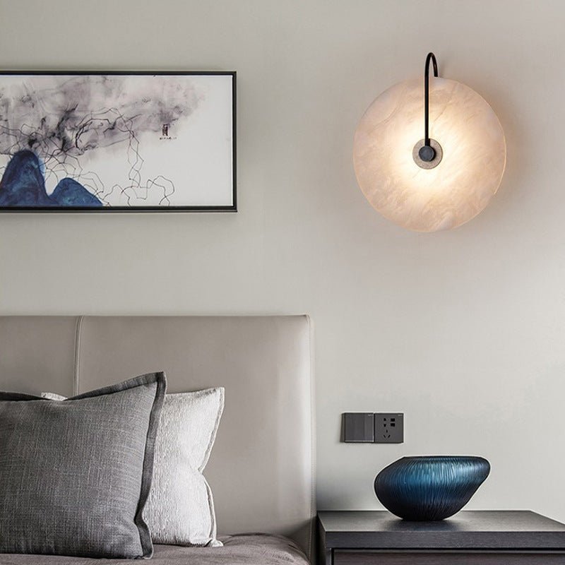 Aurelia Wall Lamp | N - Lighten | Alabaster Marble LED Glow for Bedroom & Hallway - N - Lighten