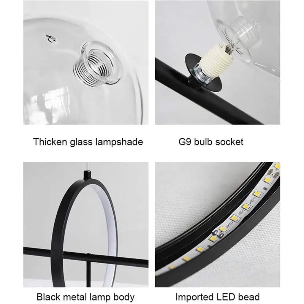 Aurora Bubble Glass Chandelier | N - Lighten | G9 Cluster for Living & Dining - N - Lighten