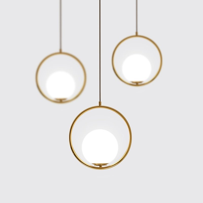 Aurora Halo Pendant Lamp | N - Lighten | Gold Minimalist Glow for Bedroom & Dining - N - Lighten