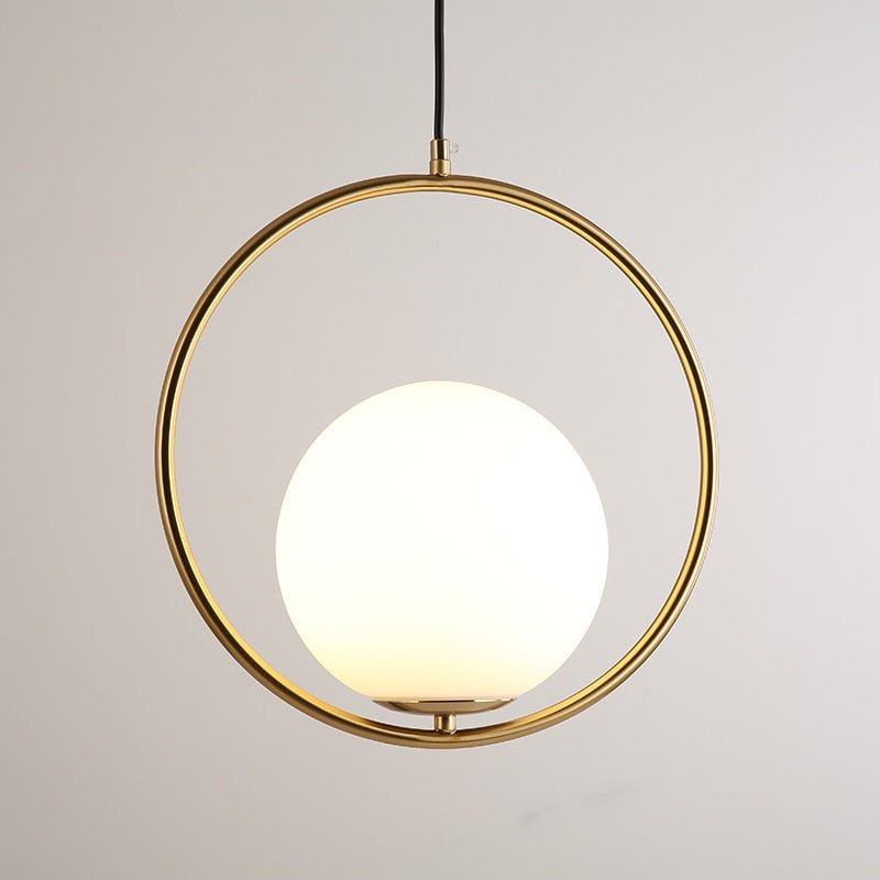 Aurora Halo Pendant Lamp | N - Lighten | Gold Minimalist Glow for Bedroom & Dining - N - Lighten